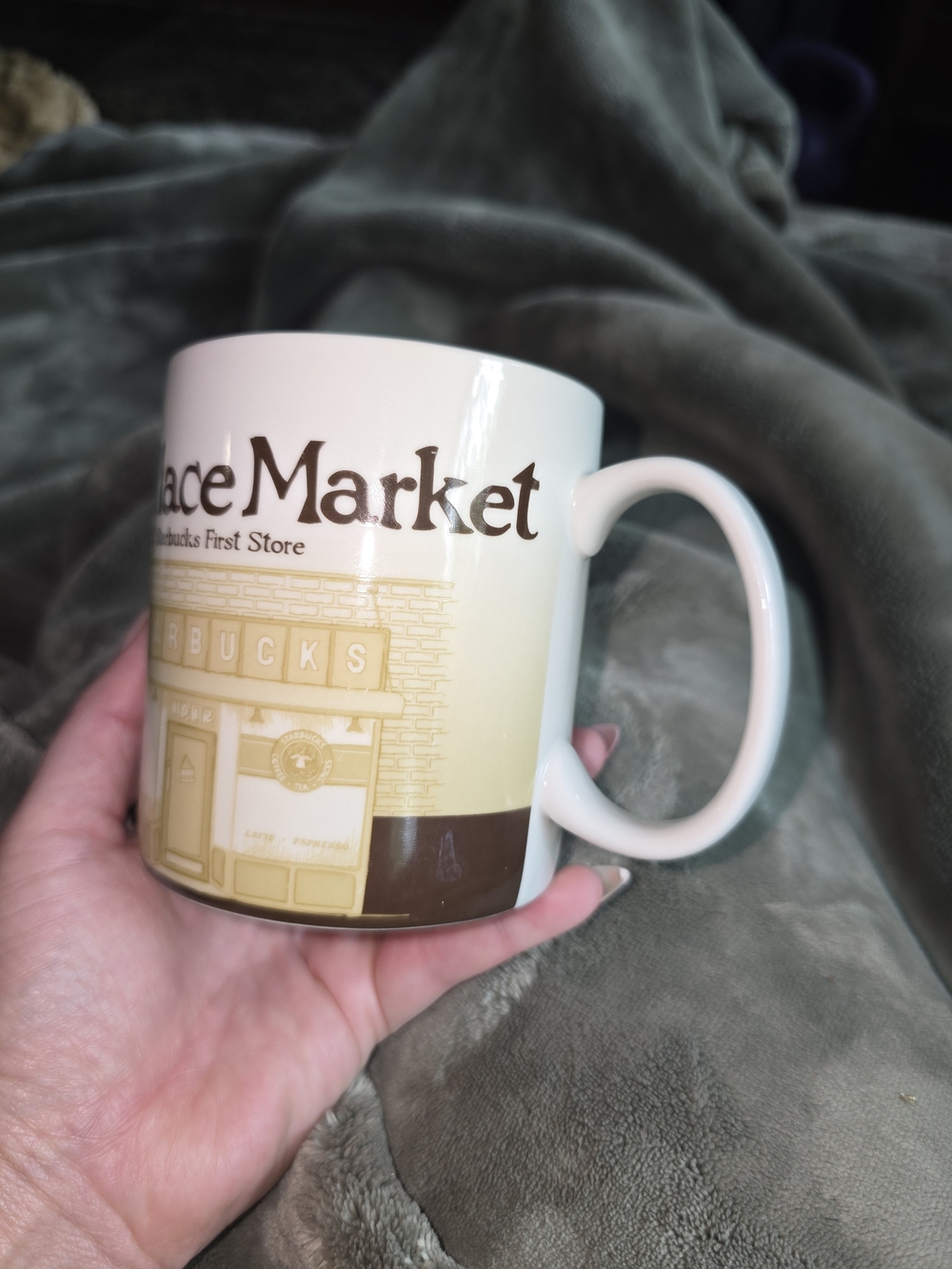 Starbucks Pike Place Market Beige Ceramic Coffee Mug - Picture 2 of 5